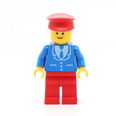 LEGO trn098 - (Suit with 3 Buttons Blue, Red Legs, Red Hat)